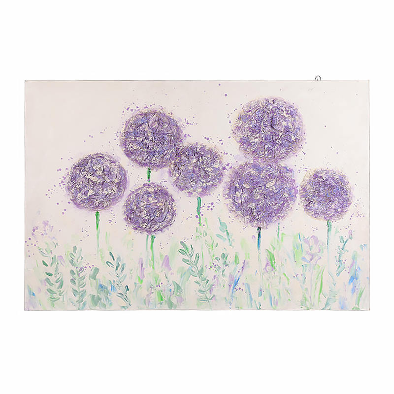 Purple Romantic Three-Dimensional Flowers Canvas Art Wall Decoration Painting